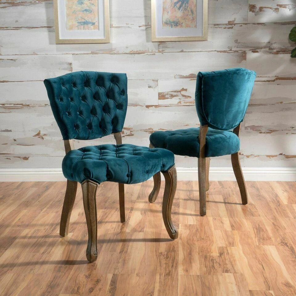 商品Streamdale Furniture|Streamdale KD TUFTED CHAIR (WTHR)(SET OF 2),价格¥4497,第1张图片