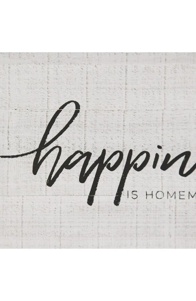 商品STRATTON HOME DECOR|White Happiness Wood Tray,价格¥410,第3张图片详细描述