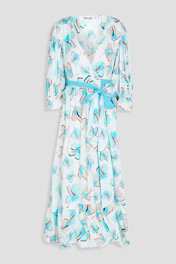 商品Diane von Furstenberg|Roxanna printed cotton-blend poplin midi wrap dress,价格¥1321,第1张图片