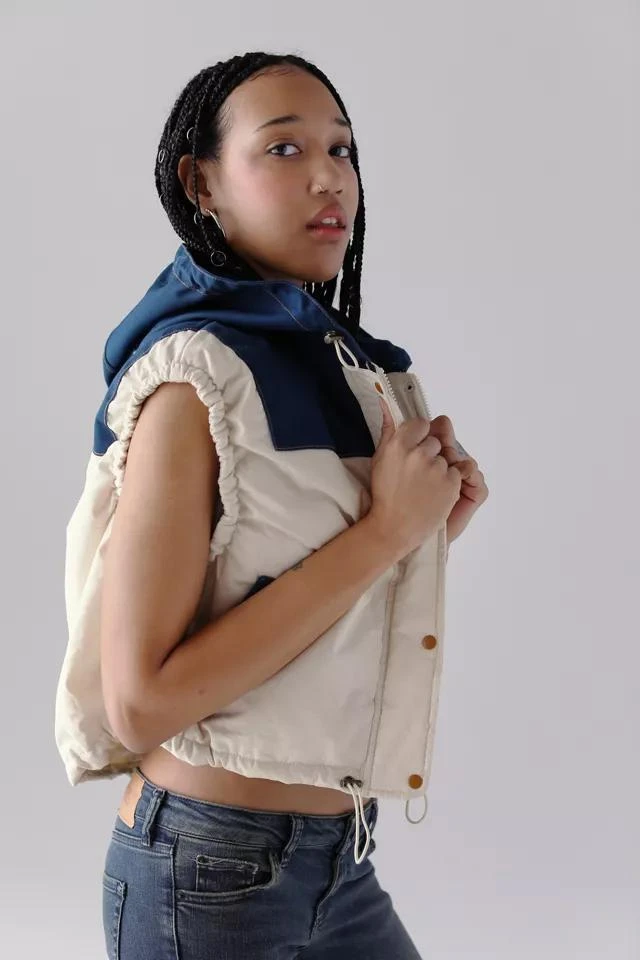 商品BDG|BDG Yara Linen & Denim Puffer Vest,价格¥337,第5张图片详细描述