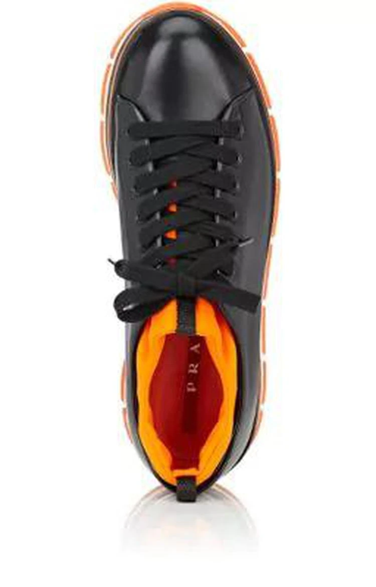 商品Prada|Leather & Neoprene Platform Sneakers,价格¥5577,第4张图片详细描述