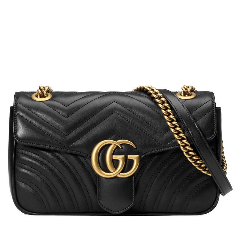 商品Gucci|GUCCI/古驰 小号GGMarmont 女士波浪纹金属扣链条单肩斜挎包 443497 DTDIT 1000,价格¥15956,第1张图片