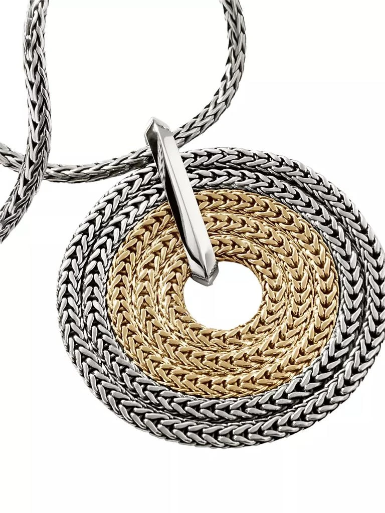 商品John Hardy|Classic Chain Sterling Silver & 18K Yellow Gold Pendant Necklace,价格¥21631,第3张图片详细描述