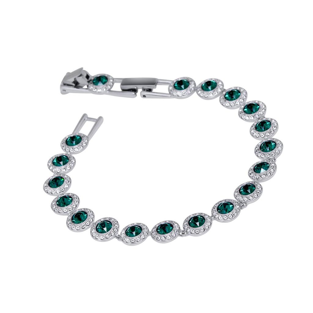 Swarovski Angelic Rhodium Plated And Crystal Tennis Bracelet 5646735商品第1张图片规格展示