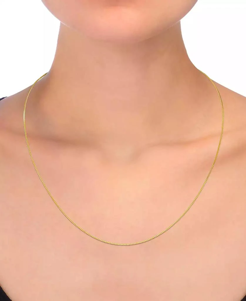 商品Macy's|14k Gold Necklace Adjustable 16-20" Box Chain (5/8mm) (Also in White and Rose Gold),价格¥1637,第3张图片详细描述