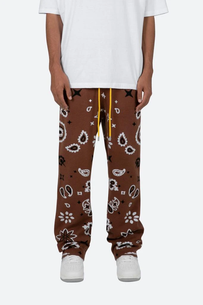 商品MNML|Paisley Knit Sweatpants - Brown,价格¥286,第1张图片