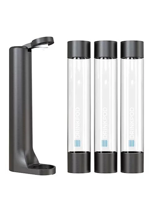 商品Drinkpod|Fizzpod One Touch Sparking Soda Maker Machine With 3 Bottles  Black,价格¥632,第3张图片详细描述