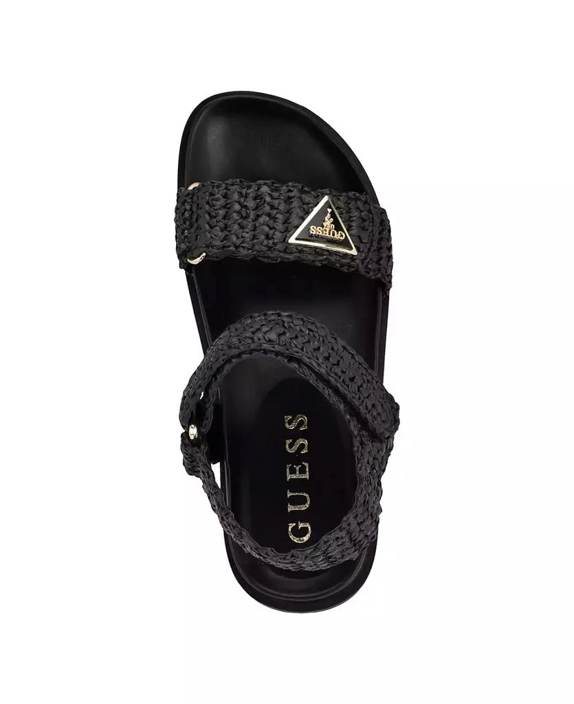 商品GUESS|Women's Fabrica Open Toe Slide Footbed Raffia Sandals,价格¥371,第4张图片详细描述