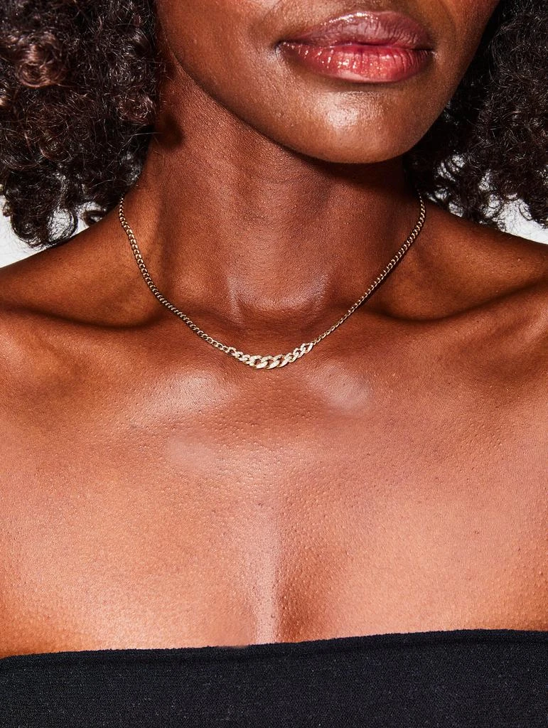 商品Zoe Chicco|Pave Diamond Graduated Curb Chain Necklace,价格¥32029,第2张图片详细描述