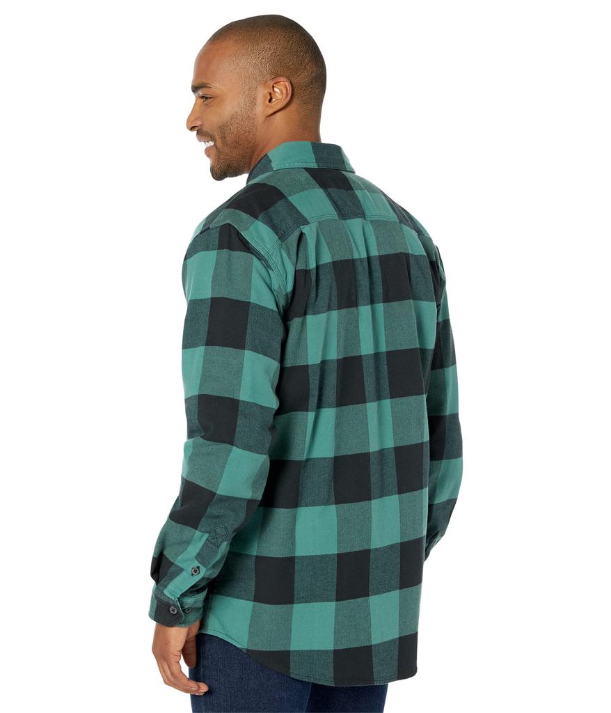 Rugged Flex® Relaxed Fit Midweight Flannel Long Sleeve Plaid Shirt商品第2张图片规格展示