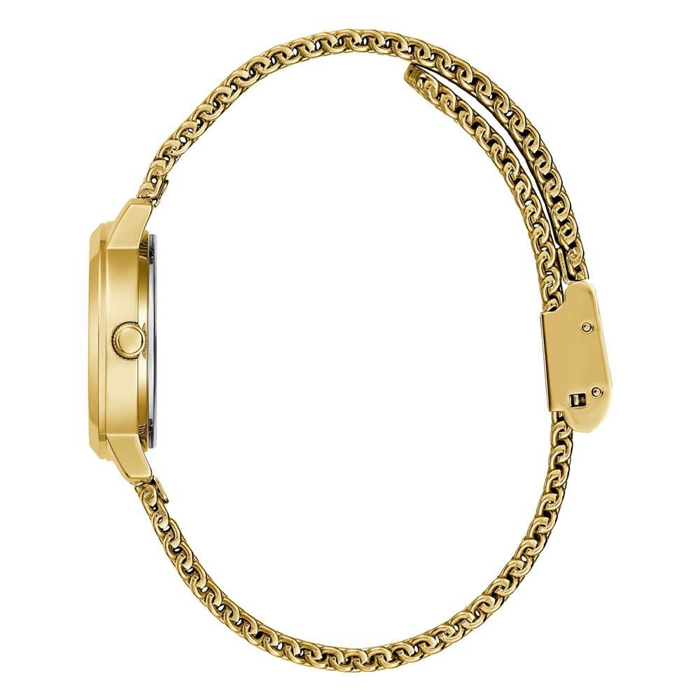 商品GUESS|Women's Gold-Tone Mesh Bracelet Watch 25mm,价格¥743,第4张图片详细描述