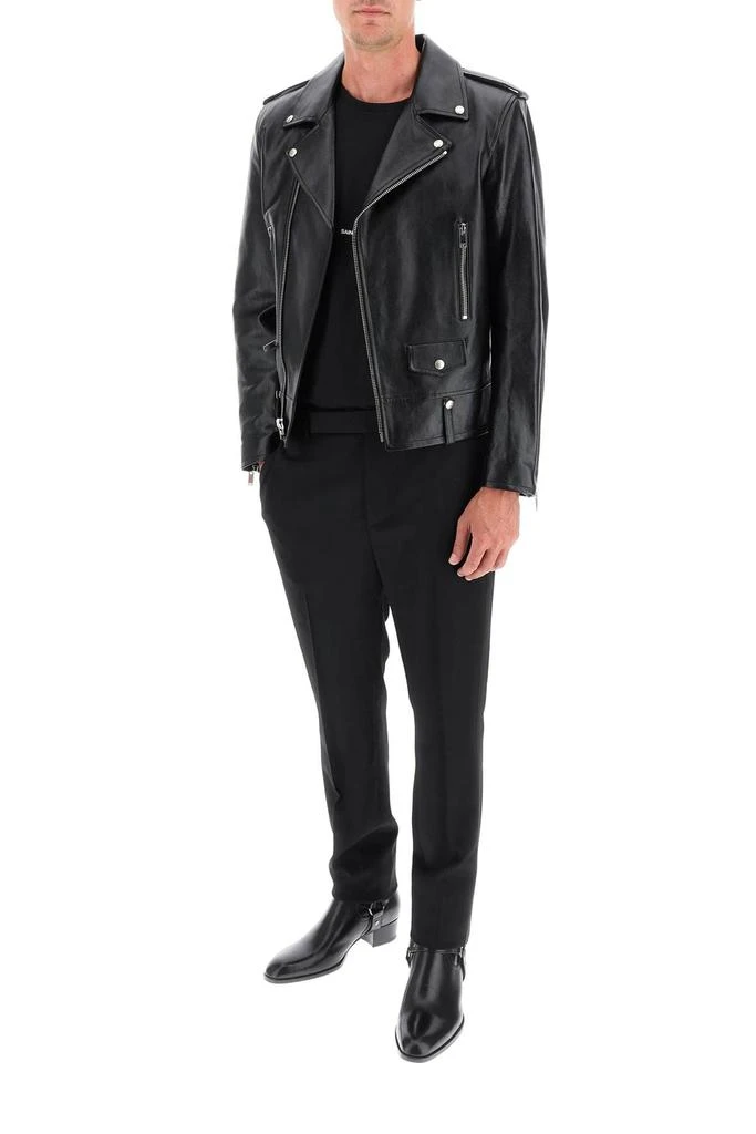 商品Yves Saint Laurent|LEATHER BIKER JACKET,价格¥25093,第2张图片详细描述