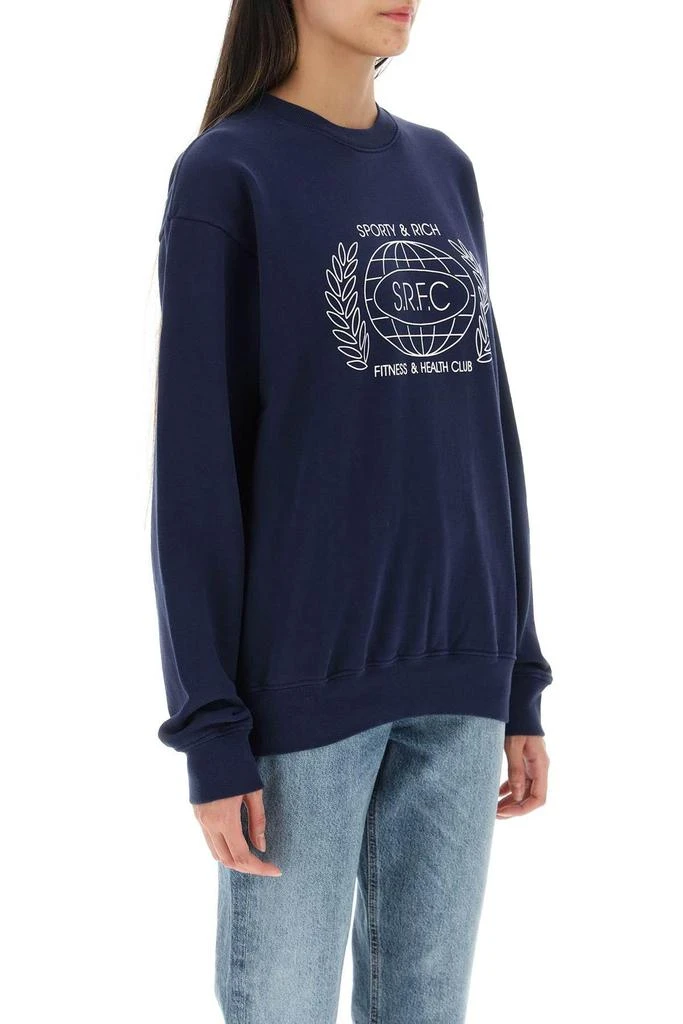 商品Sporty & Rich|S.R.F.C. COTTON SWEATSHIRT,价格¥393,第3张图片详细描述