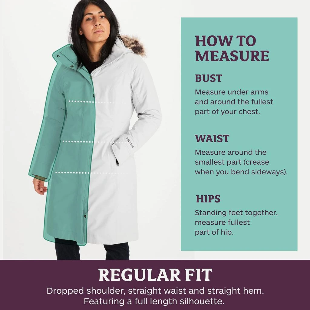 Marmot Women's Chelsea Waterproof Down Rain Coat, Fill Power 700 商品