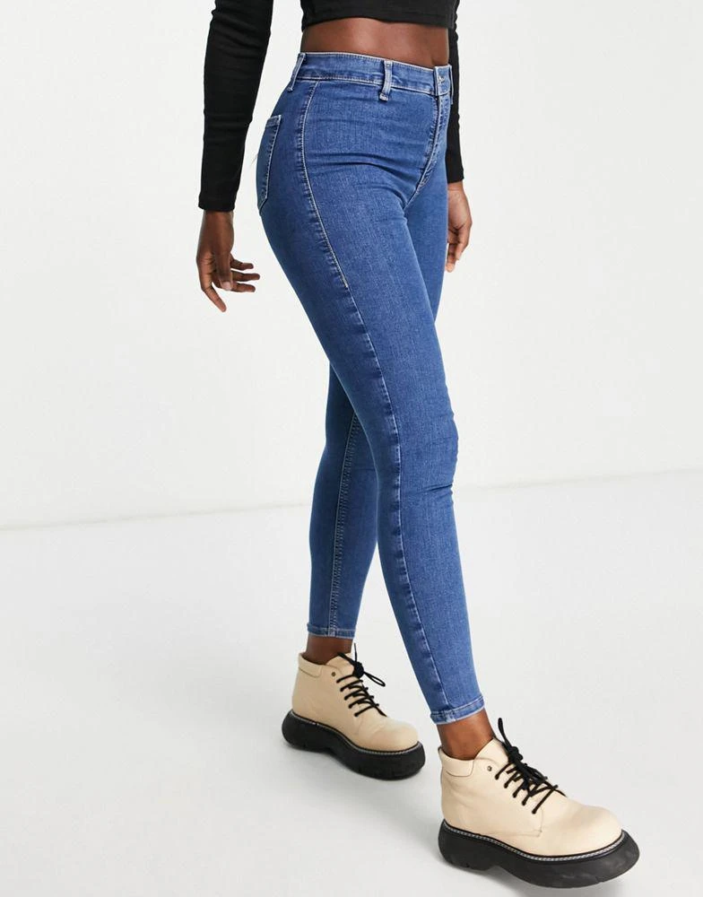 商品Topshop|Topshop Joni jean in mid blue,价格¥214,第1张图片