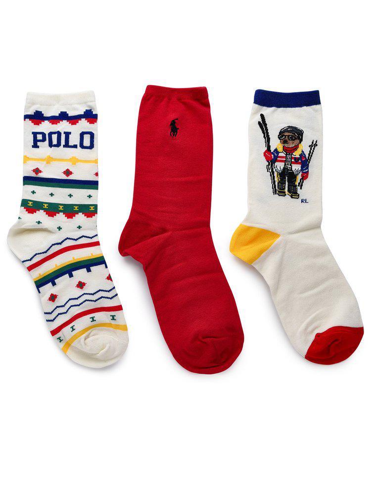 商品Ralph Lauren|Polo Ralph Lauren Set Of Three Knit Socks,价格¥261,第1张图片