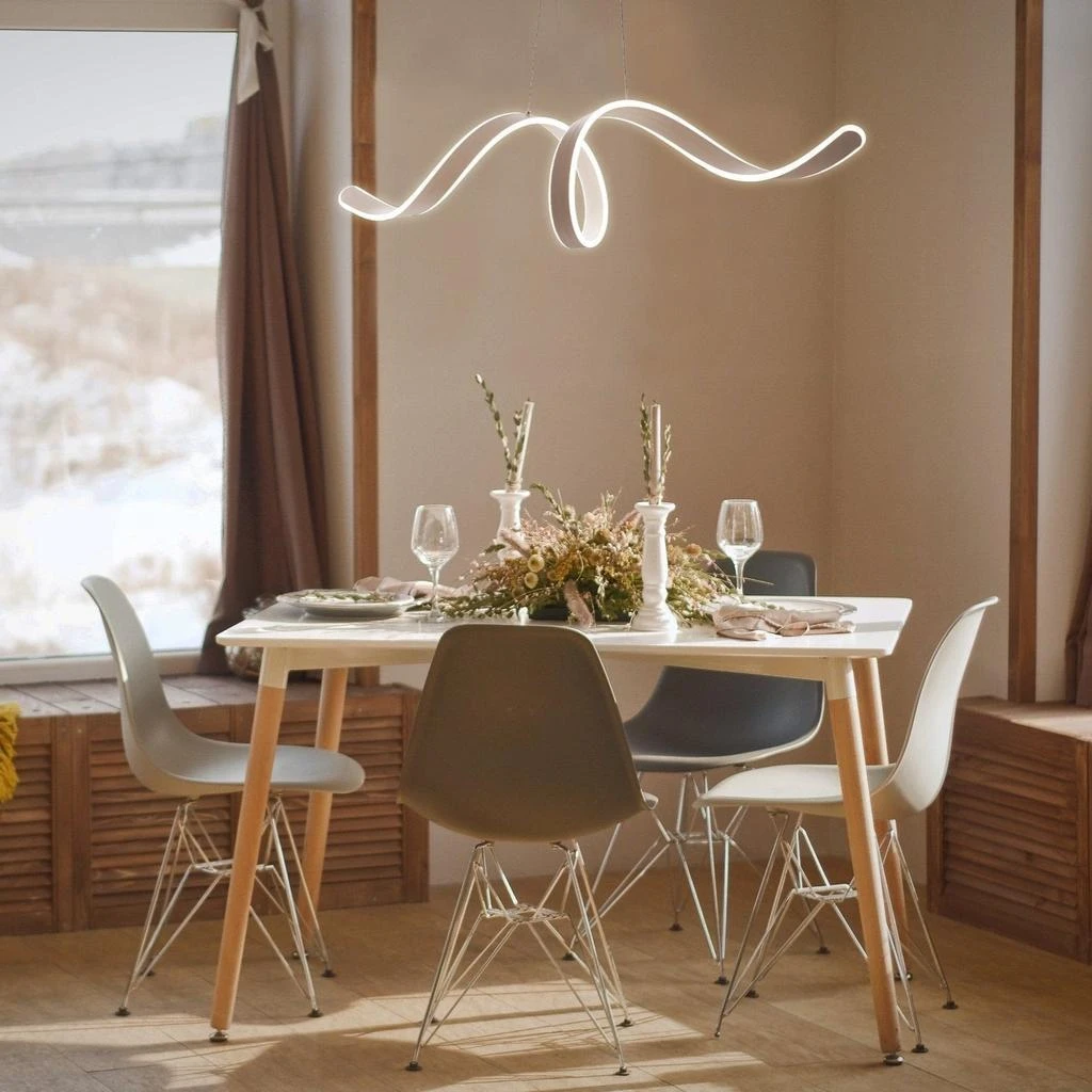 商品Finesse Decor|Copenhagen LED Chandelier // White,价格¥2084,第4张图片详细描述
