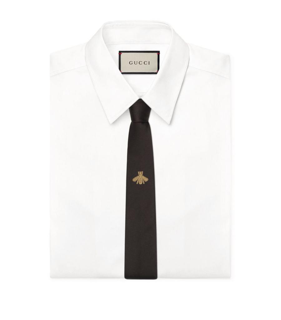 商品Gucci|Silk Bee Motif Tie,价格¥1460,第4张图片详细描述