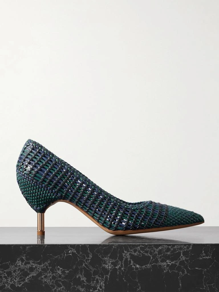 商品Gabriela Hearst|Andres 编织皮革高跟鞋  - IT36,价格¥12663,第1张图片