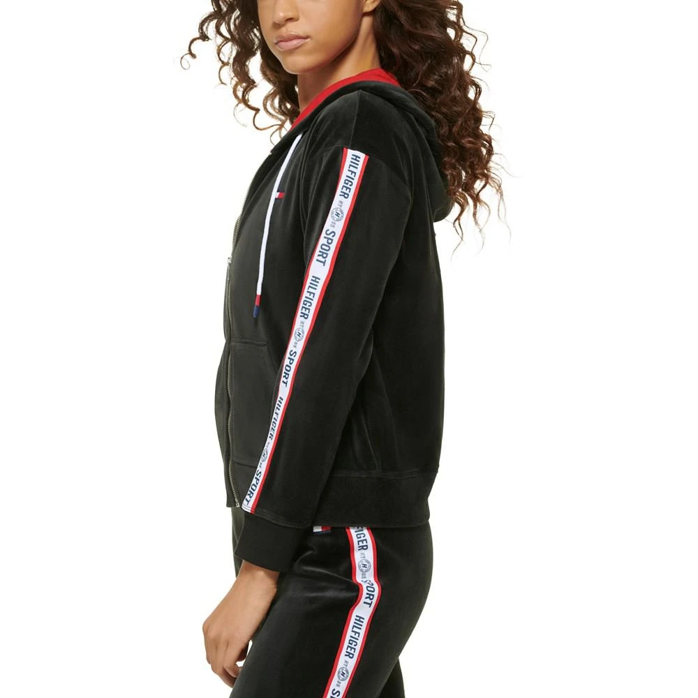 商品Tommy Hilfiger|Women's Zip-Front Velour Hooded Sweatshirt,价格¥260,第3张图片详细描述