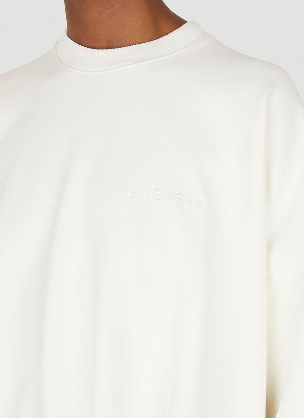 Multicord Hem Sweatshirt in Cream商品第6张图片规格展示