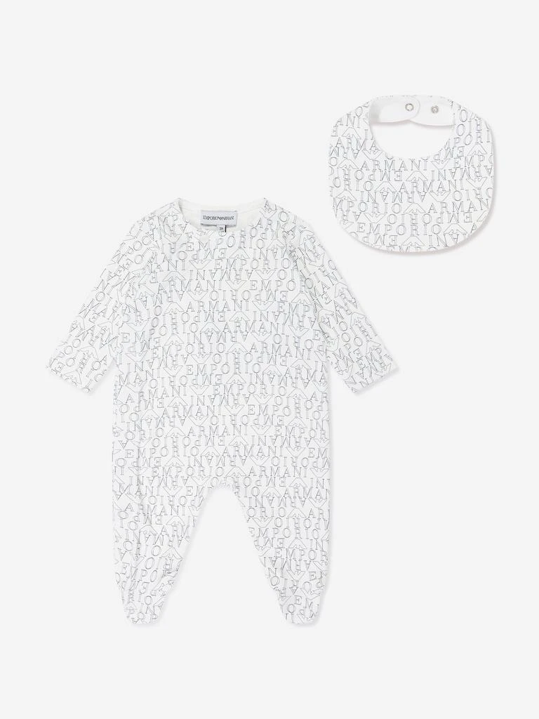 商品Emporio Armani|Emporio Armani Baby Boys Babygrow Gift Set in Blue,价格¥1039,第1张图片