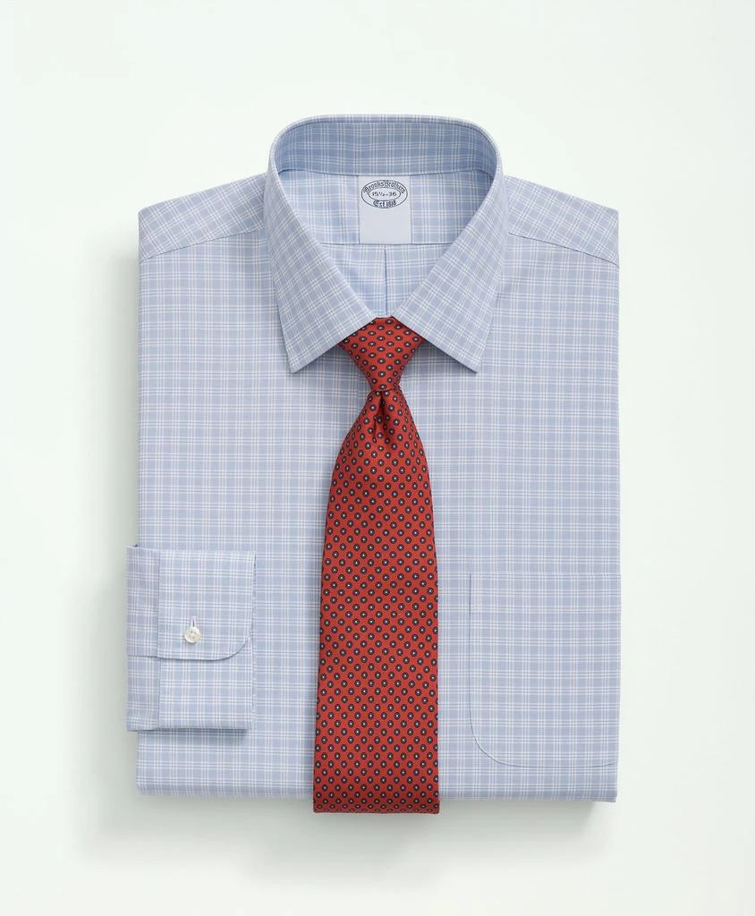 商品Brooks Brothers|Stretch Supima® Cotton Non-Iron Poplin Ainsley Collar, Checked Dress Shirt,价格¥497,第1张图片