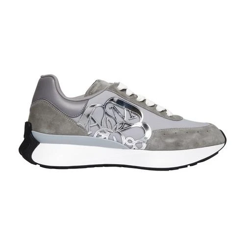 商品Alexander McQueen|【特惠9.0折】包邮包税【预售7天发货】 ALEXANDER MCQUEEN 男士 休闲运动鞋 Sprint Runner 运动鞋  705071W4UH1/1615 AMQ3C4F5GRY,价格¥5578,第1张图片