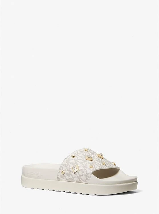 商品Michael Kors|Tyra Studded Logo Slide Sandal,价格¥276,第1张图片