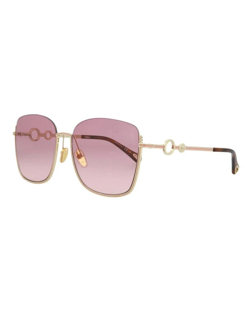 商品Chloé|Square-Frame Metal Sunglasses,价格¥1202,第2张图片详细描述