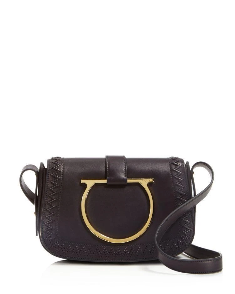 商品Salvatore Ferragamo|Sabine Leather Saddle Bag,价格¥10988,第1张图片