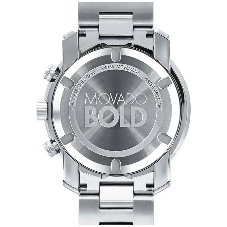 商品Movado|Men's Swiss Chronograph BOLD Stainless Steel Bracelet Watch 44mm 3600276,价格¥4505,第3张图片详细描述