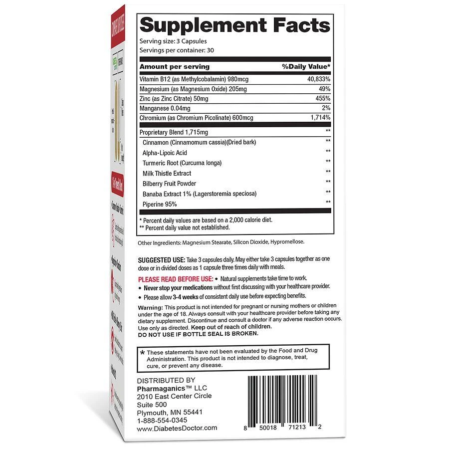 商品Diabetes Doctor Dr. Stephanie's|Blood Sugar 24 Hour Extra Strength,价格¥297,第2张图片详细描述