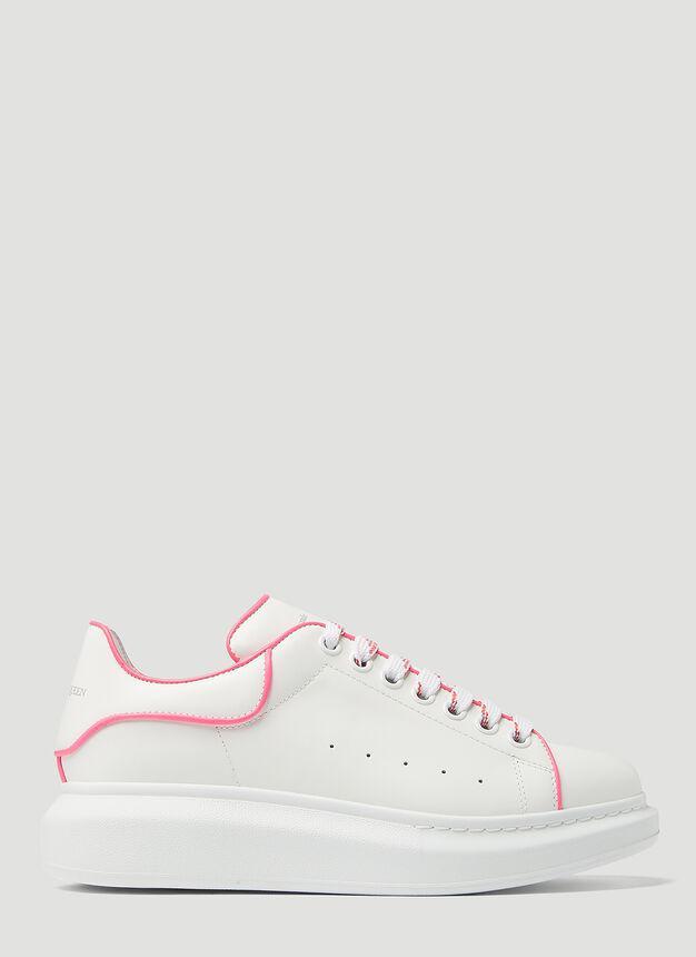 商品Alexander McQueen|Oversized Contrast Piping Sneakers in White,价格¥2741,第1张图片