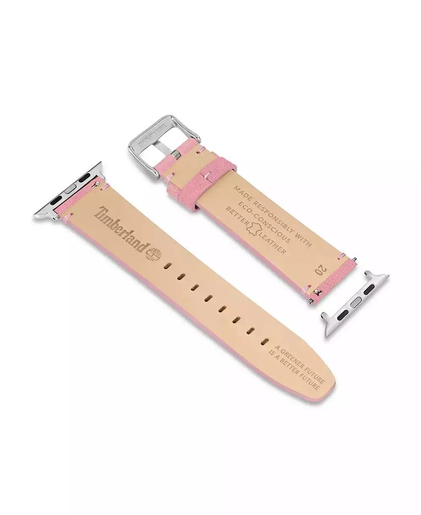 商品Timberland|Unisex Ashby Pink Genuine Leather Universal Smart Watch Strap 20mm,价格¥312,第2张图片详细描述