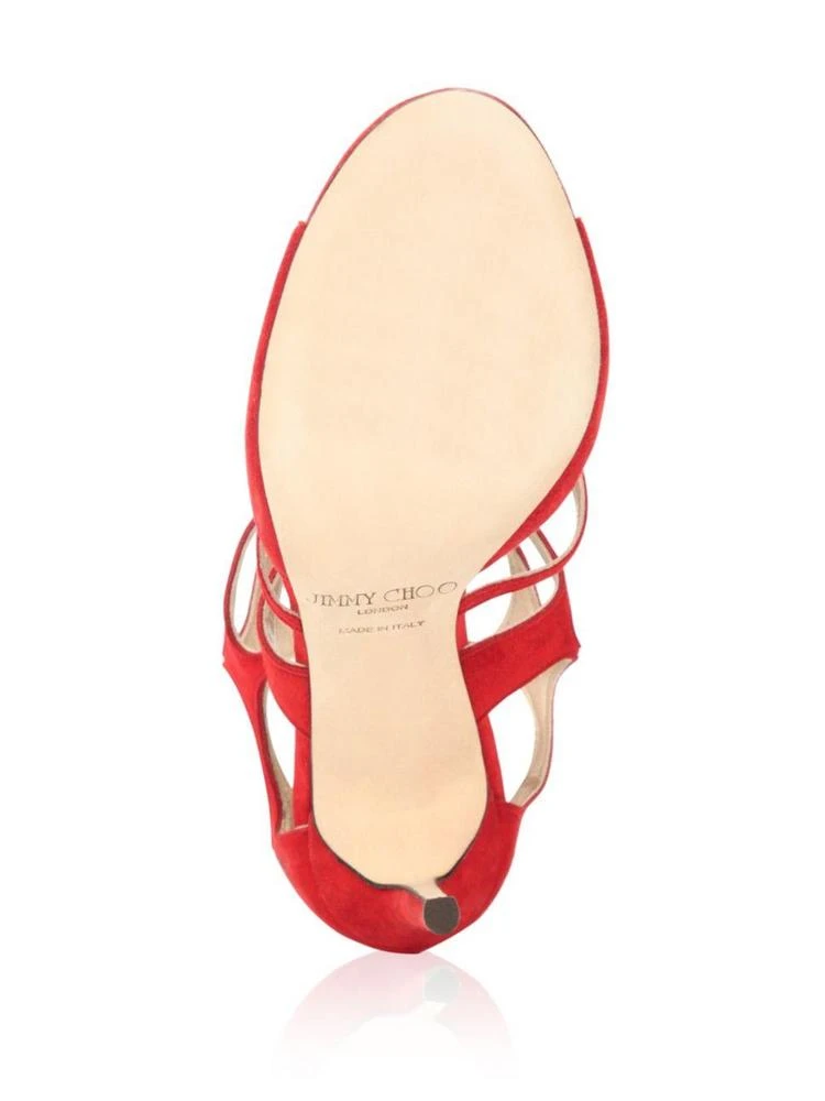 商品Jimmy Choo|Ren Suede Cutout Peep Toe Sandals,价格¥2683,第4张图片详细描述