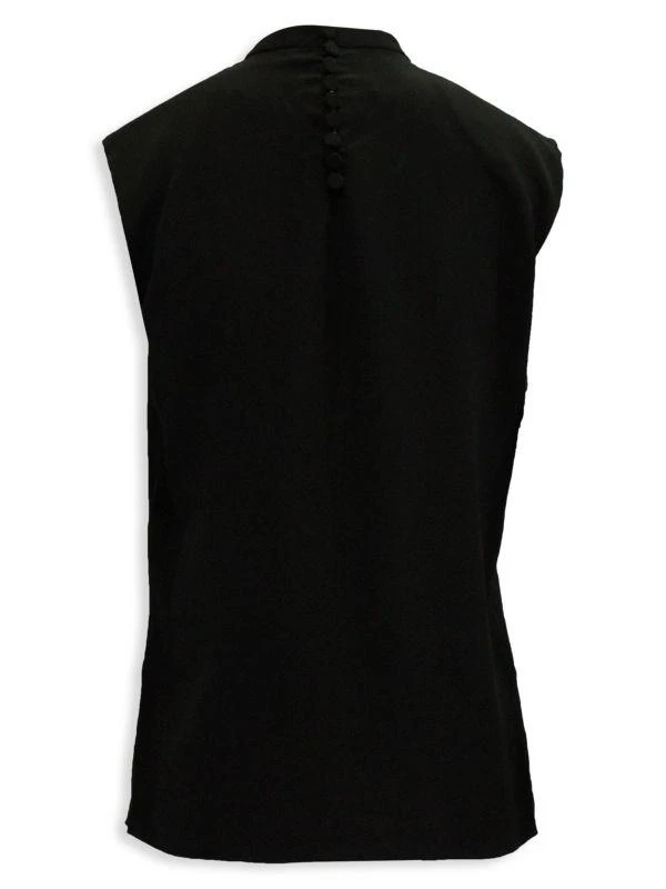 商品[二手商品] Yves Saint Laurent|Saint Laurent Sleeveless Top With Front Detail In Black Silk,价格¥2006,第2张图片详细描述