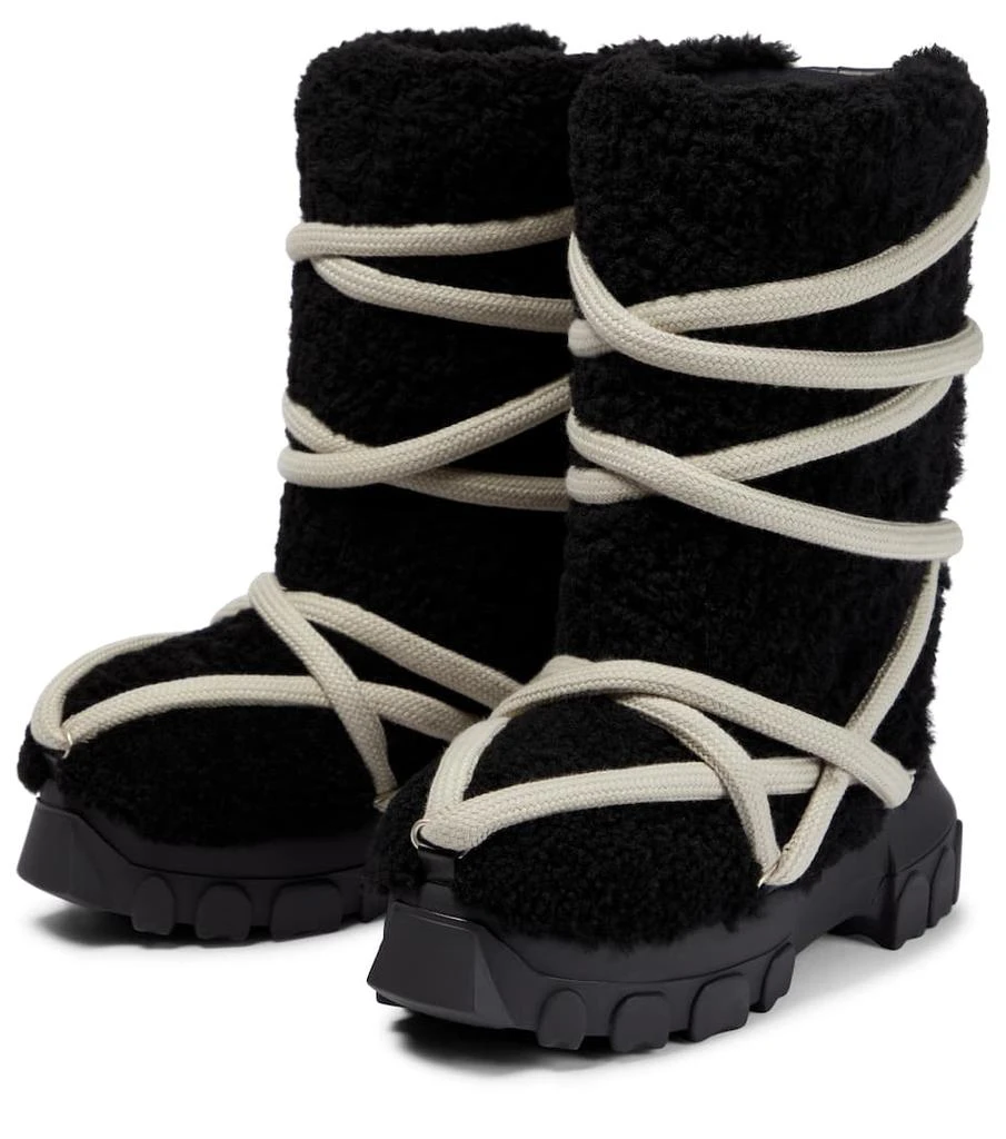 商品Rick Owens|DRKSHDW绑带式羊毛皮靴子,价格¥14434,第5张图片详细描述