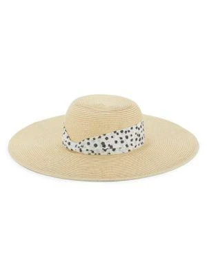 商品Karl Lagerfeld Paris|Mesh Straw Boat Hat,价格¥120,第1张图片