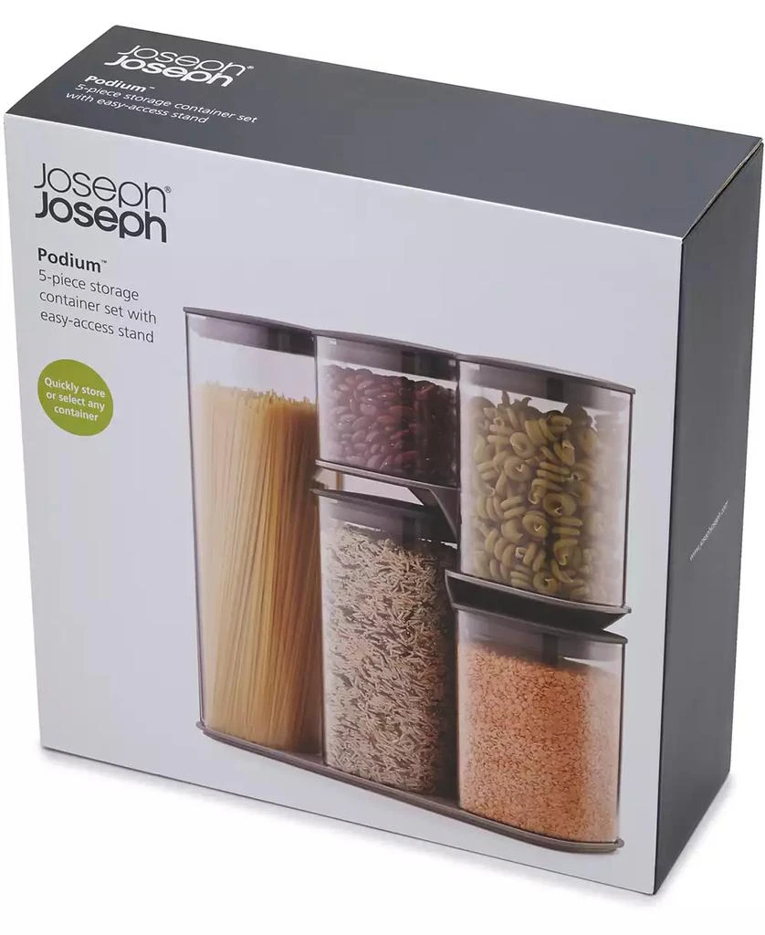 商品Joseph Joseph|Podium 5-Pc. Stackable Storage Set with Stand,价格¥316,第4张图片详细描述