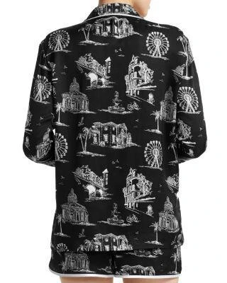 商品Maje|Cena Printed Piped Shirt,价格¥590,第2张图片详细描述