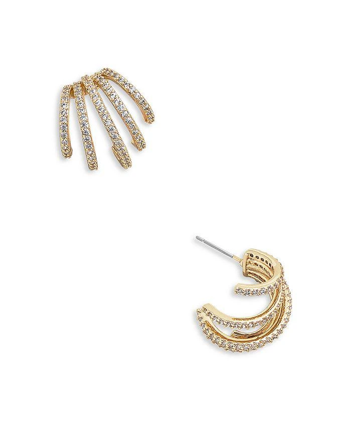 商品BAUBLEBAR|Abby Crystal Multirow Hoop Earrings,价格¥157,第1张图片