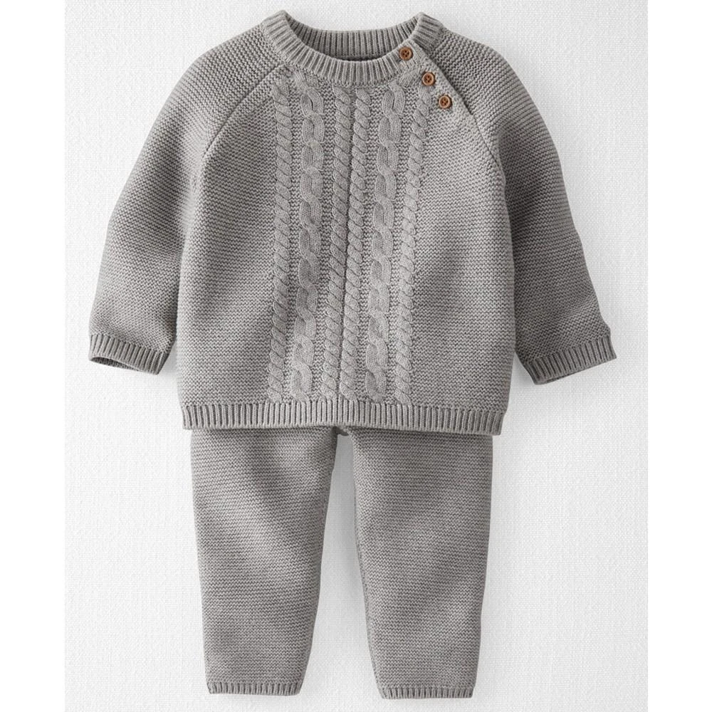 商品Carter's|Baby Boys and Baby Girls Organic Cable-Knit Sweater and Pants, 2 Piece Set,价格¥256,第1张图片