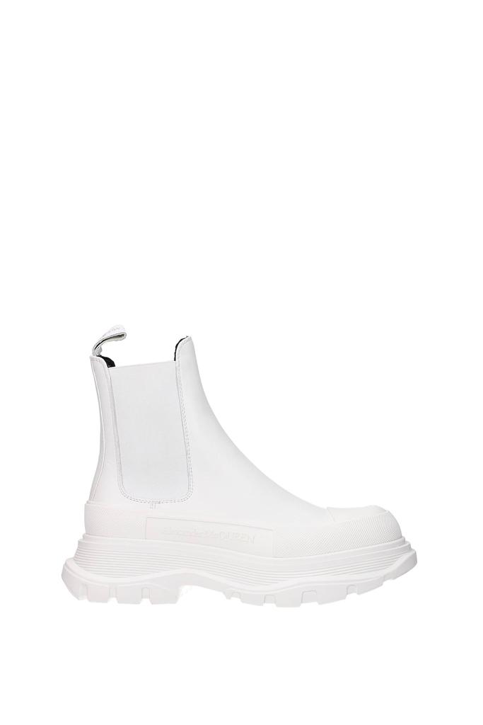 Ankle boots Leather White White商品第1张图片规格展示