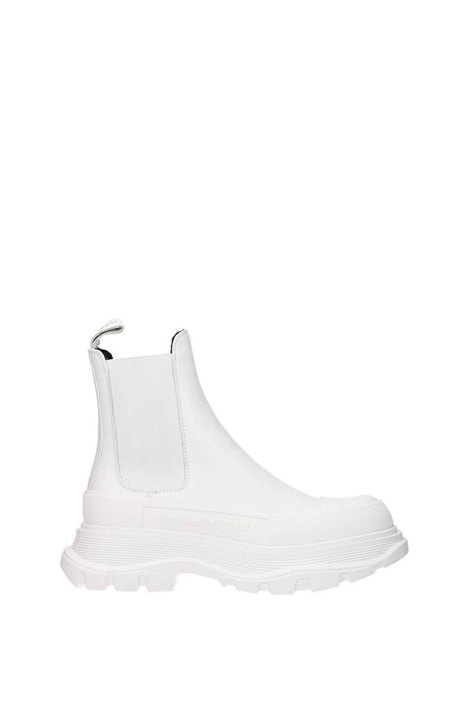 商品Alexander McQueen|Ankle boots Leather White White,价格¥4234,第1张图片