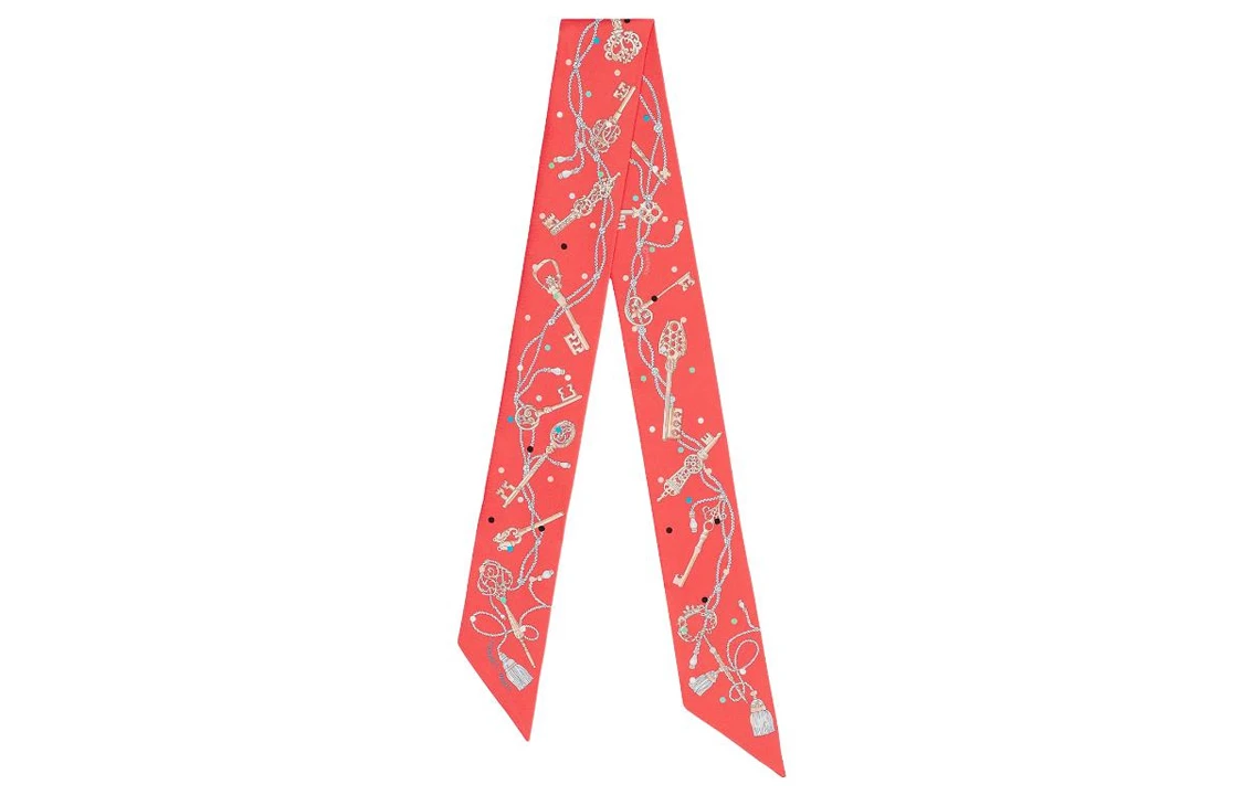 商品[国内直发] Hermes|爱马仕 “圆点钥匙”Twilly 丝巾 女款 石榴红,价格¥1267,第1张图片