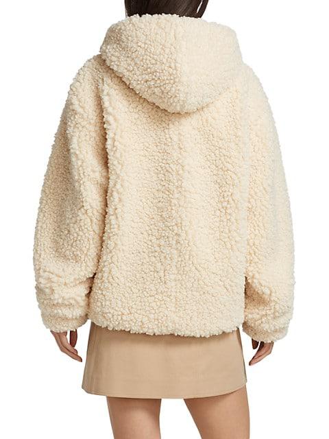 Faux Shearling Hooded Jacket商品第5张图片规格展示