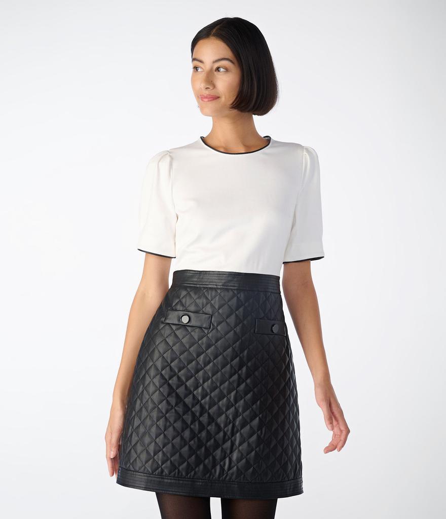 商品Karl Lagerfeld Paris|QUILTED FAUX LEATHER DRESS,价格¥1026,第1张图片