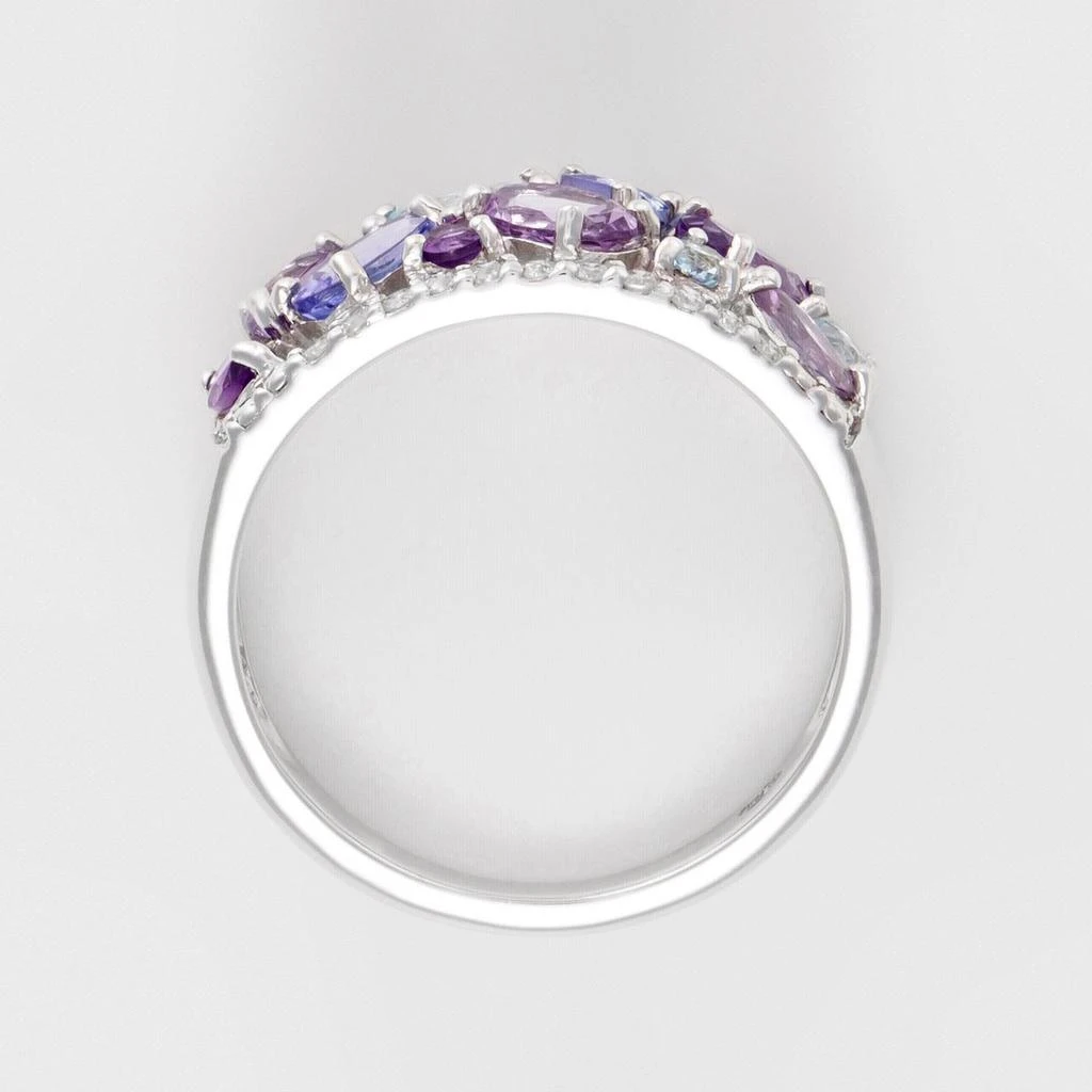 商品预计3周后发货 Diamanta|Bague "Blueymix" D 0,13/22 Amethyste 0,66/6 Tanzanite 0,36/2 Topaze 0,24/3 - Or Blanc,价格¥3994,第3张图片详细描述