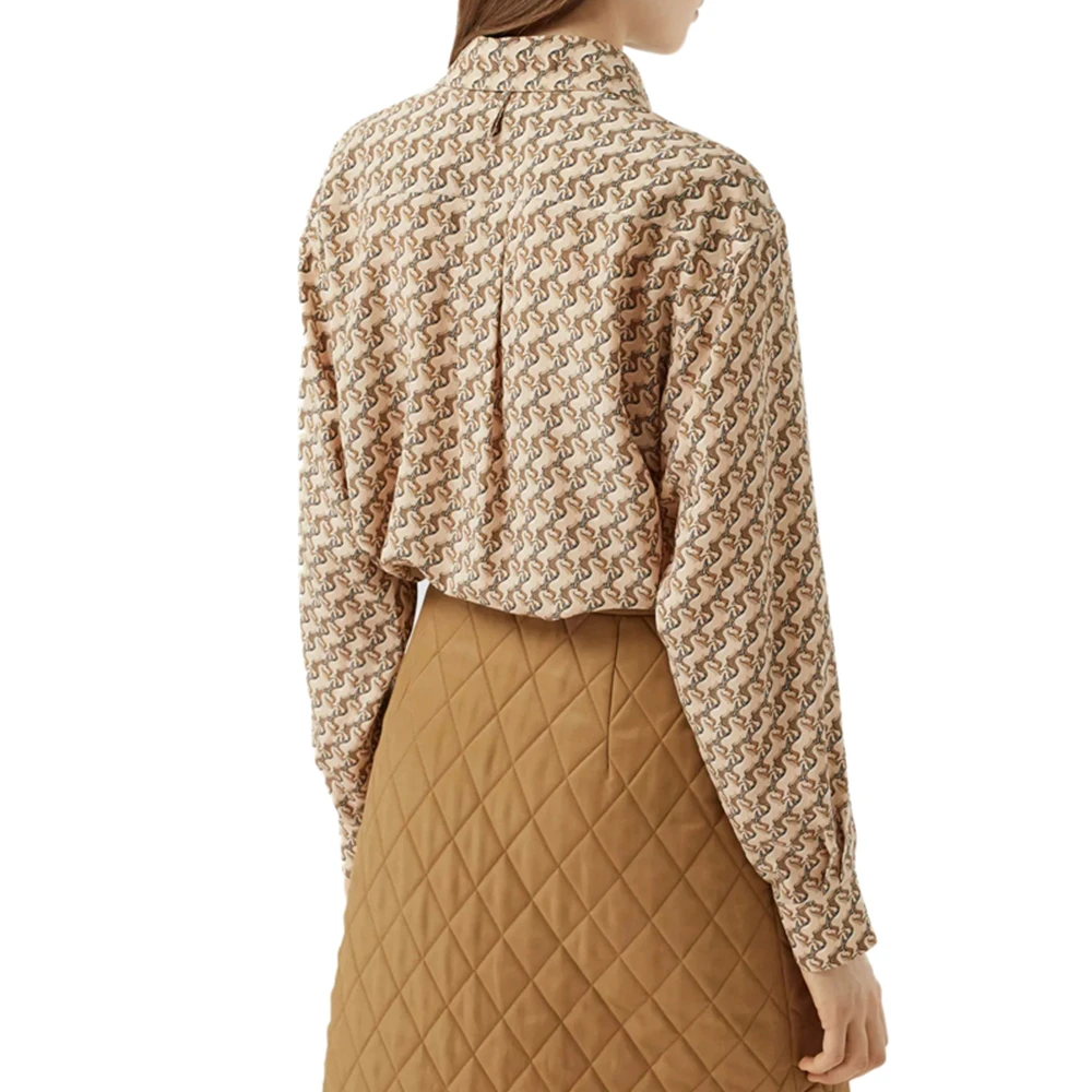 BURBERRY 博柏利 女士米色丝质衬衫 8032108 商品